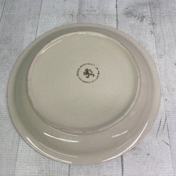 Royal Norfolk Greenbrier Spring Green Swirl Stoneware 10.5" Dinner Plates Set 2 - Picture 5 of 12